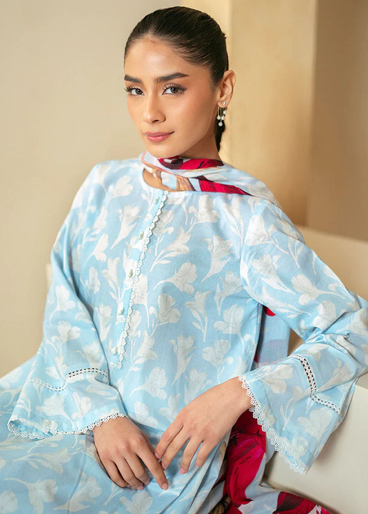 Cross Stitch Printed Lawn Suits Unstitched 3 Piece CS24DL D-14 Tulip Glam - Summer Collection