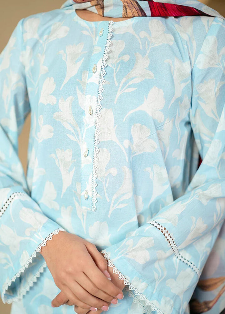 Cross Stitch Printed Lawn Suits Unstitched 3 Piece CS24DL D-14 Tulip Glam - Summer Collection