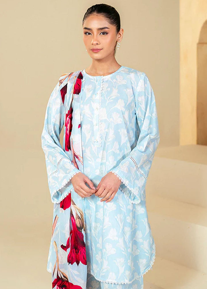 Cross Stitch Printed Lawn Suits Unstitched 3 Piece CS24DL D-14 Tulip Glam - Summer Collection