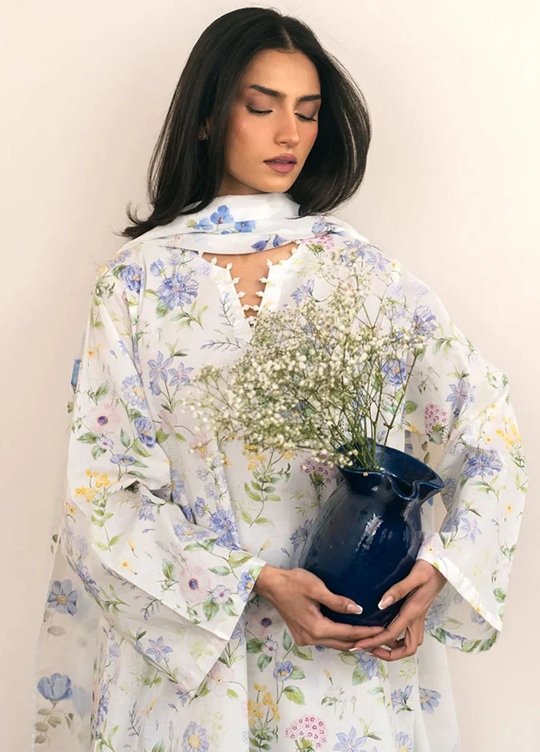 Cross Stitch Printed Lawn Suits Unstitched 3 Piece CS25DL Orchid Flare - Summer Collection