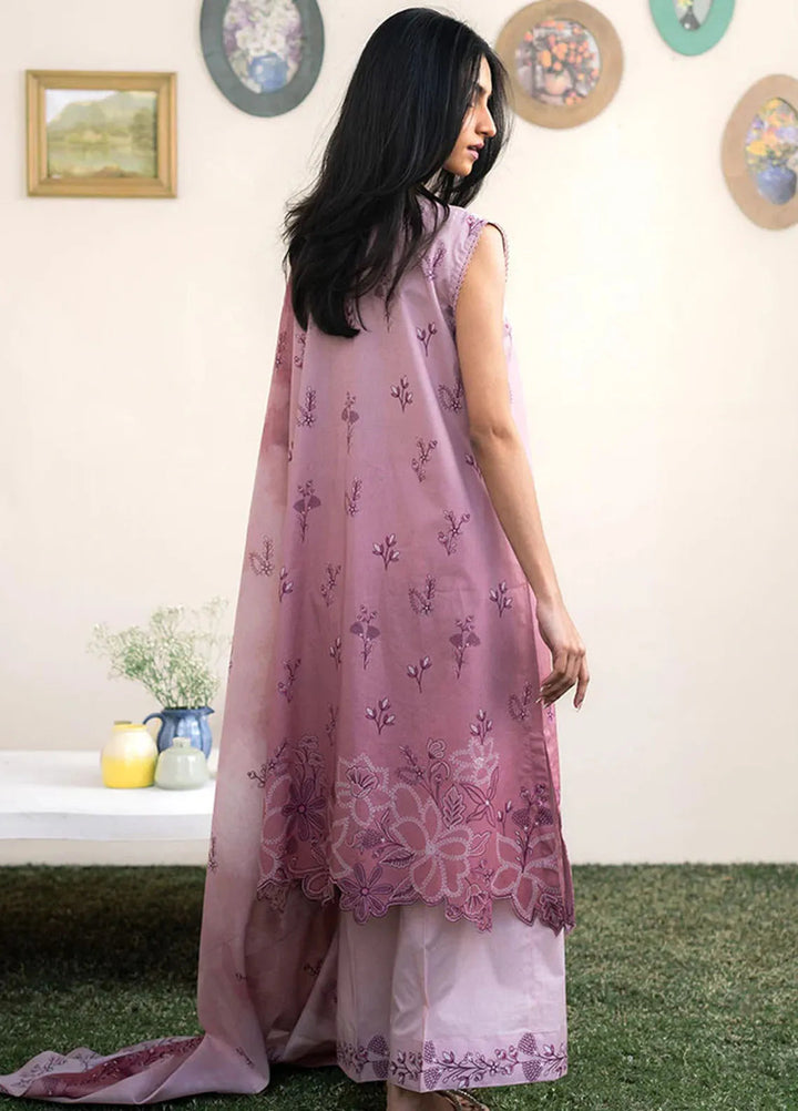 Cross Stitch Printed Lawn Suits Unstitched 3 Piece CS25DL Pink Splash - Summer Collection