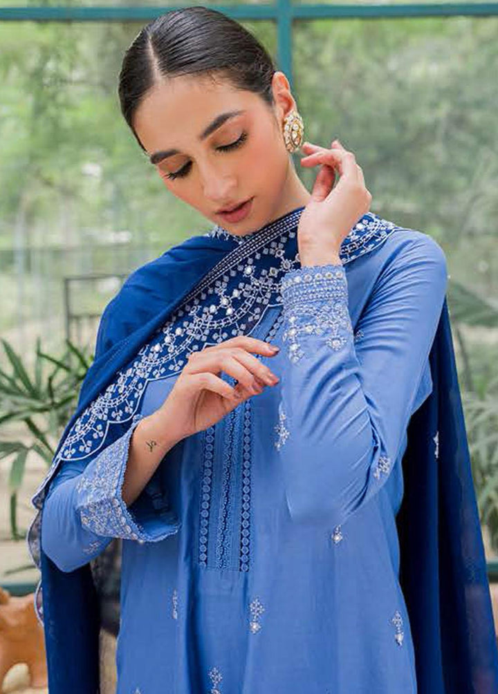 Seher By Cross Stitch Embroidered Cambric Suits Unstitched 3 Piece CS22S 01 Amethyst Folk - Premium Collection