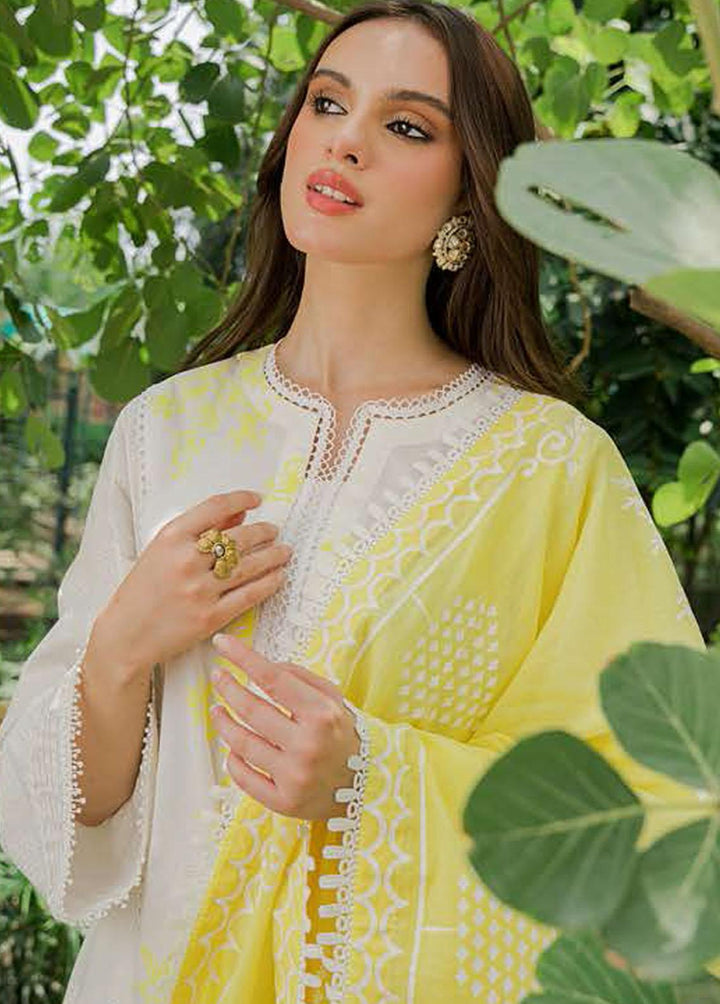 Seher By Cross Stitch Embroidered Cambric Suits Unstitched 3 Piece CS22S 11 Summer Sky - Premium Collection
