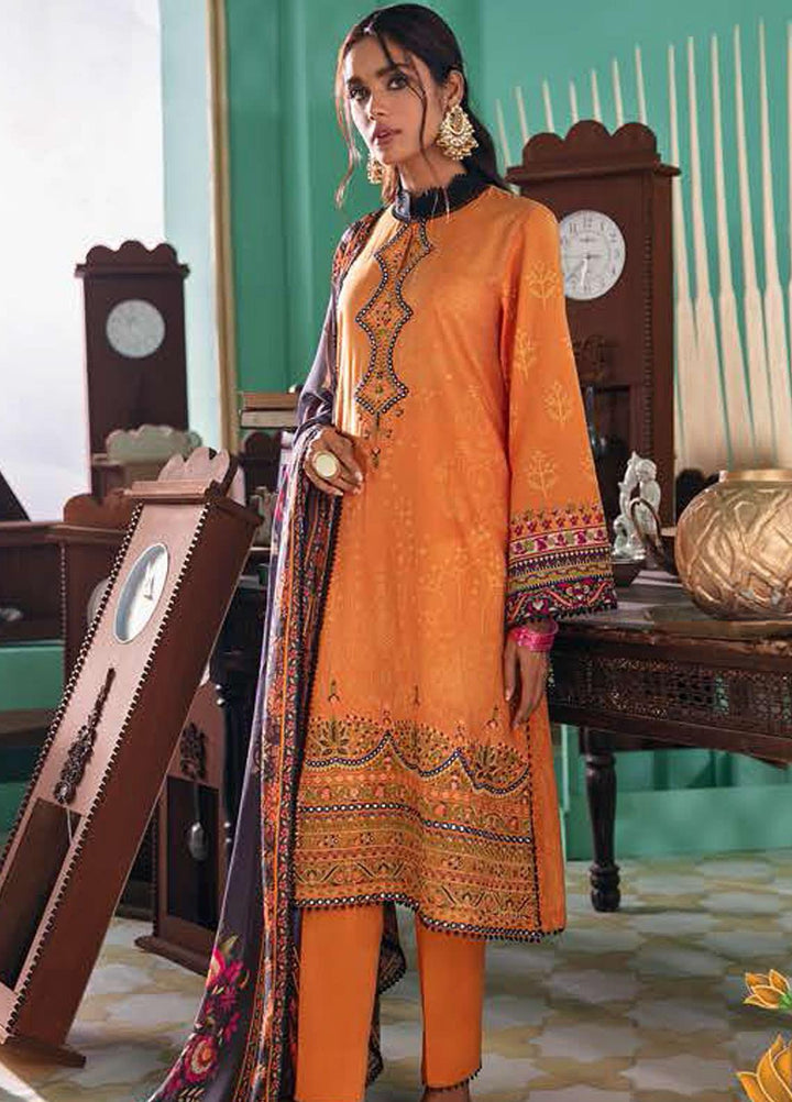 Cross Stitch Embroidered Lawn Suits Unstitched 3 Piece CS21SU 21-MEDLEY GRADE - Luxury Collection