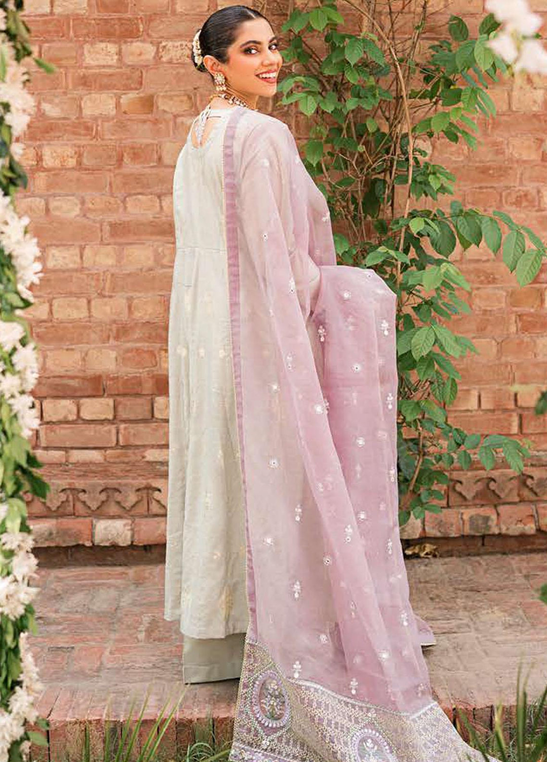 The Bride Tribe By Cross Stitch Embroidered Jacquard Suits Unstitched 3 Piece CS22BT Barg-e-Khaam - Wedding Collection