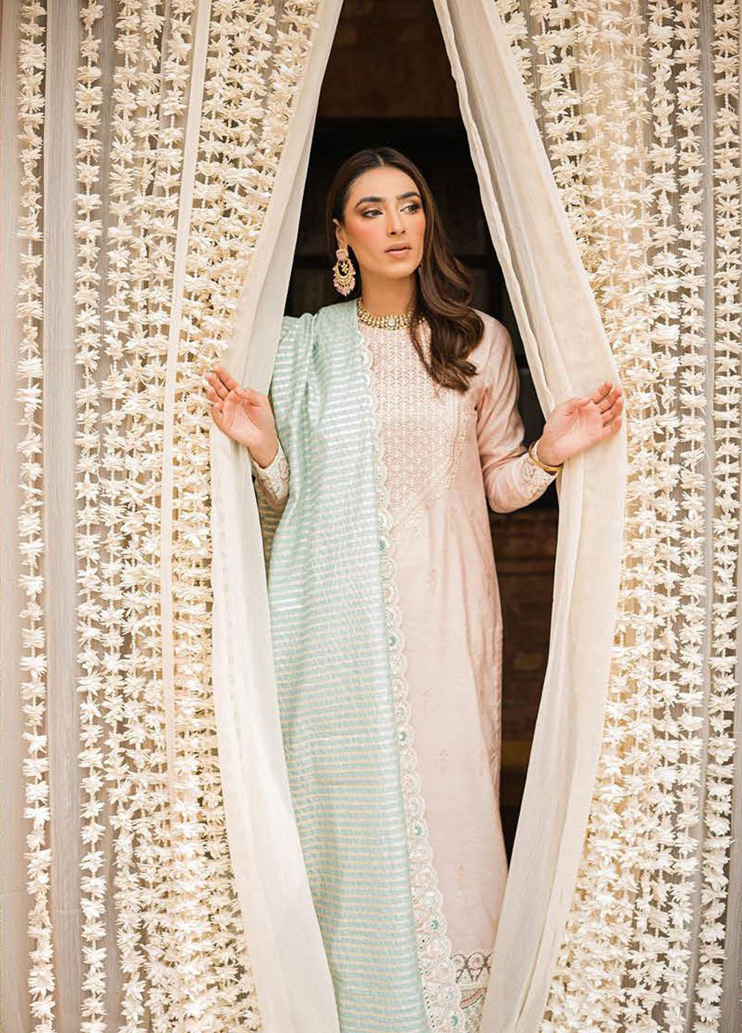 The Bride Tribe By Cross Stitch Embroidered Jacquard Suits Unstitched 3 Piece CS22BT Khush Reekht - Wedding Collection