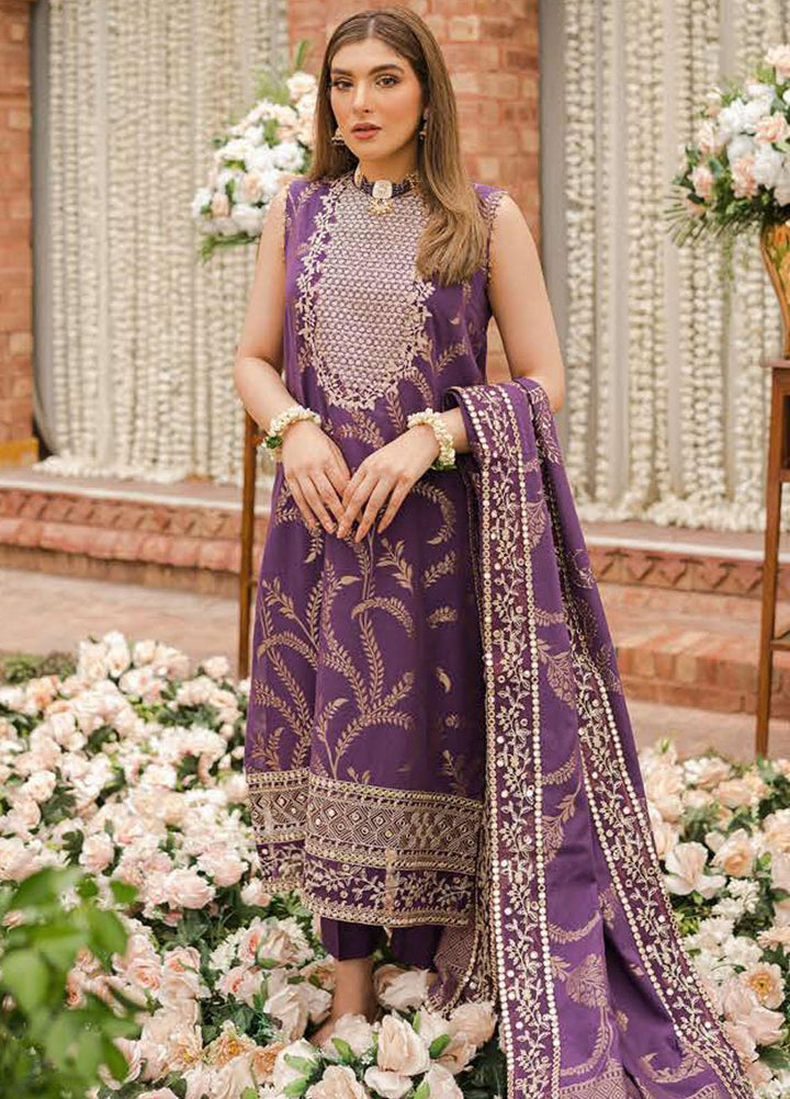 The Bride Tribe By Cross Stitch Embroidered Jacquard Suits Unstitched 3 Piece CS22BT Range-e-Arghavani - Wedding Collection