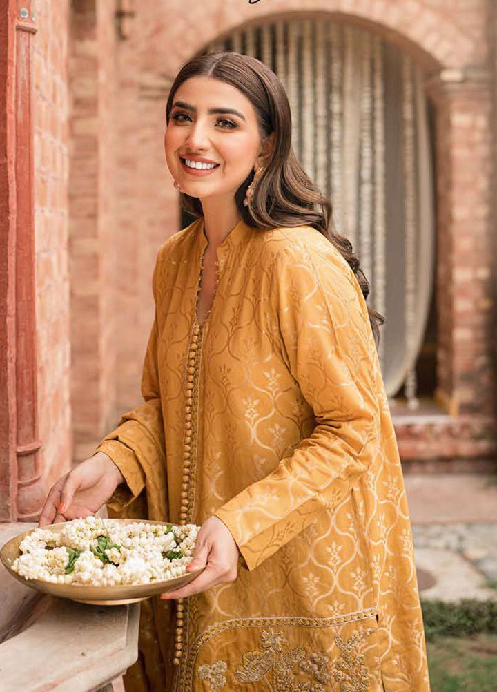 The Bride Tribe By Cross Stitch Embroidered Jacquard Suits Unstitched 3 Piece CS22BT Seer Zard - Wedding Collection