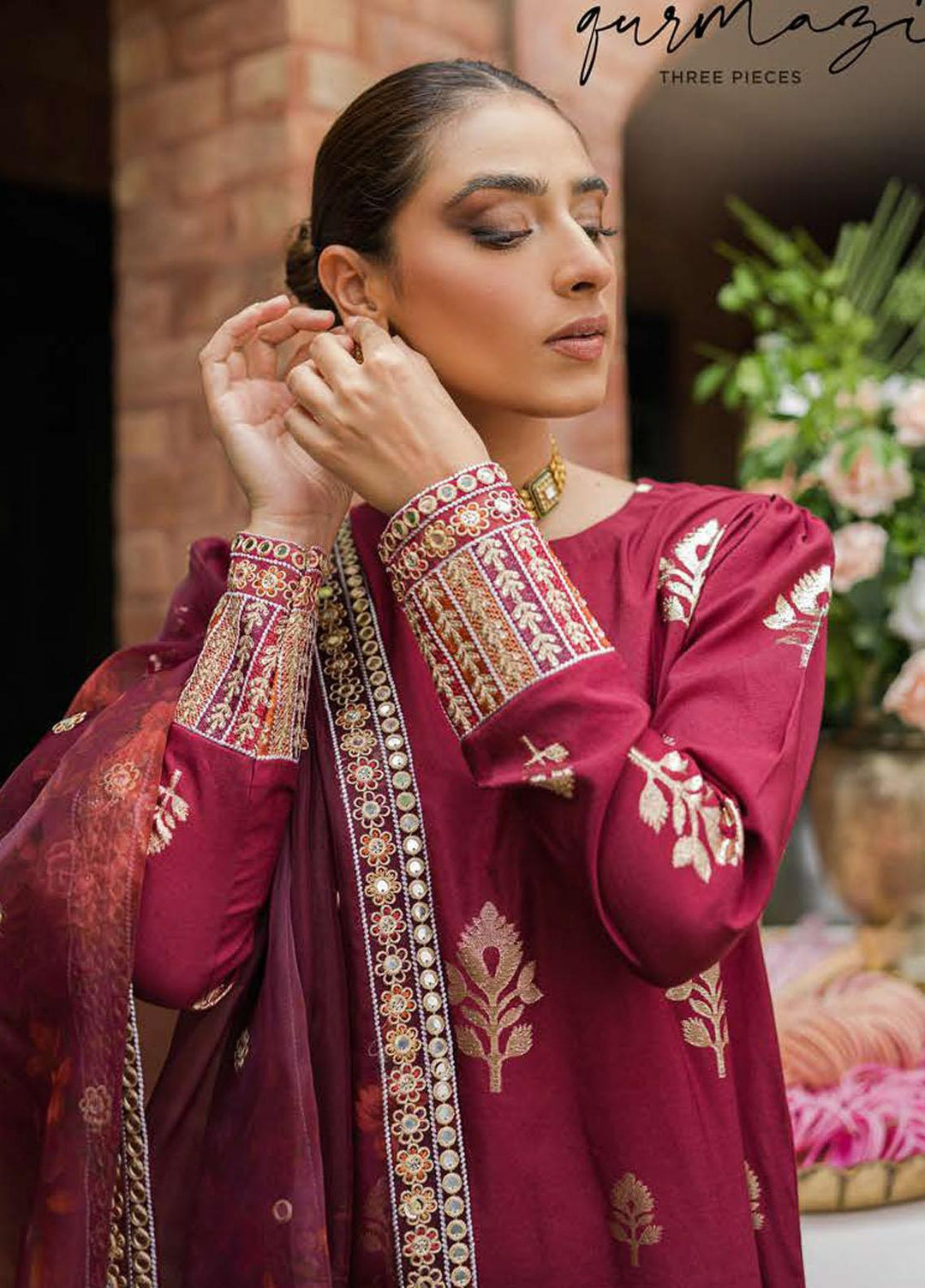 The Bride Tribe By Cross Stitch Embroidered Jacquard Suits Unstitched 3 Piece CS22BT Syah Gurmazi - Wedding Collection