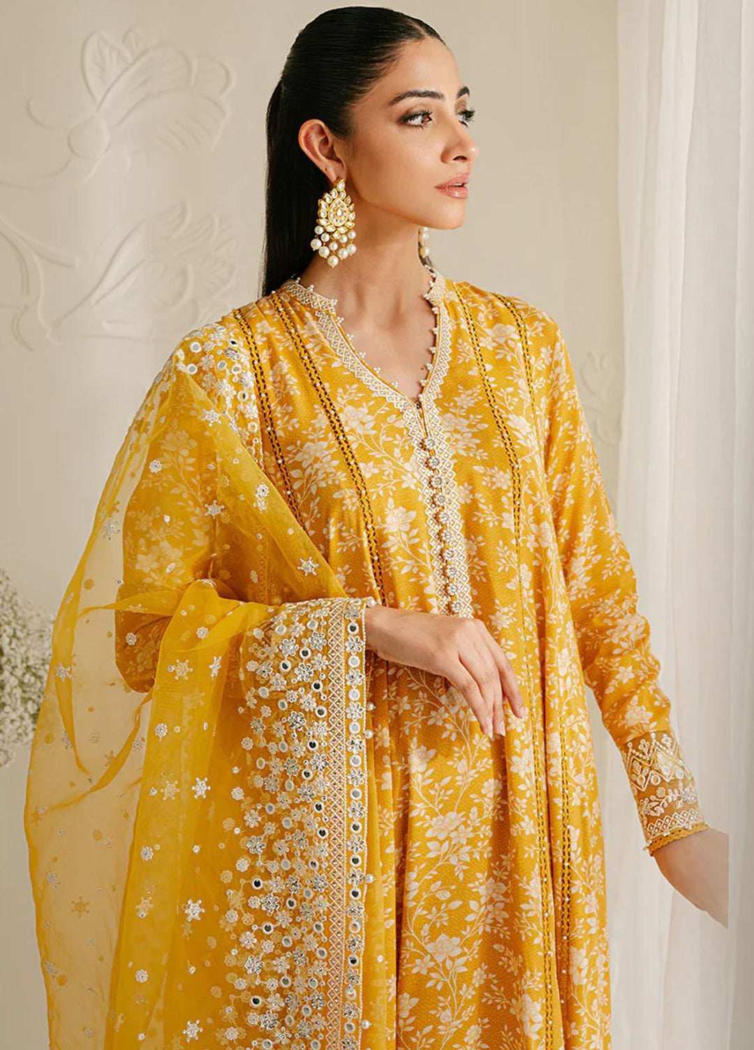 Cross Stitch Embroidered Silk Suits Unstitched 3 Piece CS23TBT Elfin Radiant - Festive Collection