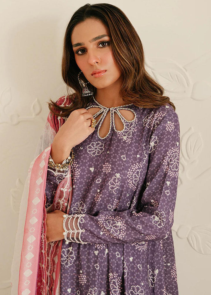 Cross Stitch Embroidered Silk Suits Unstitched 3 Piece CS23TBT Mistic Florid - Festive Collection