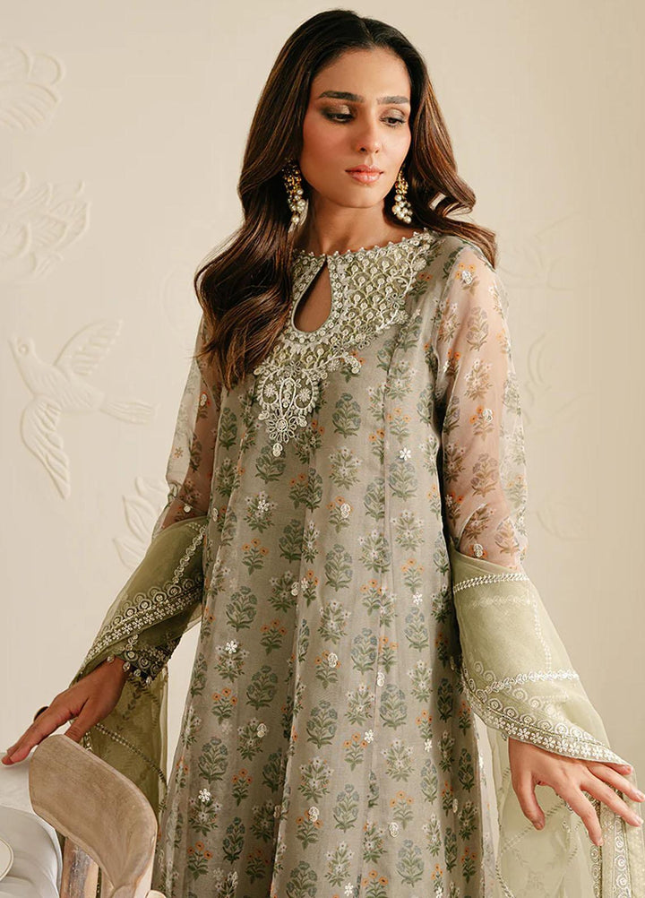 Cross Stitch Embroidered Organza Suits Unstitched 4 Piece CS23TBT Relic Fossil - Festive Collection