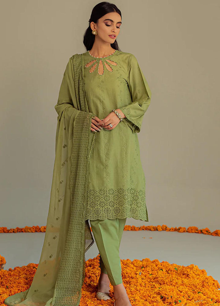 Cross Stitch Embroidered Lawn Suits Unstitched 3 Piece CS23L Floret Fringe - Summer Collection