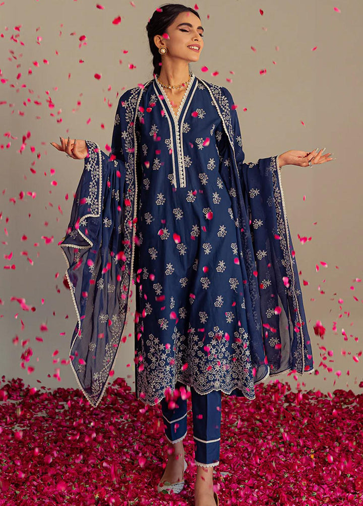 Cross Stitch Embroidered Lawn Suits Unstitched 3 Piece CS23L Moon Stone - Summer Collection