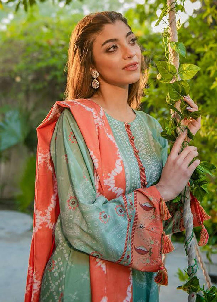 Daily Lawn By Cross Stitch Printed Lawn Suits Unstitched 3 Piece CS22DL 02 CHASING GLARE - Summer Collection