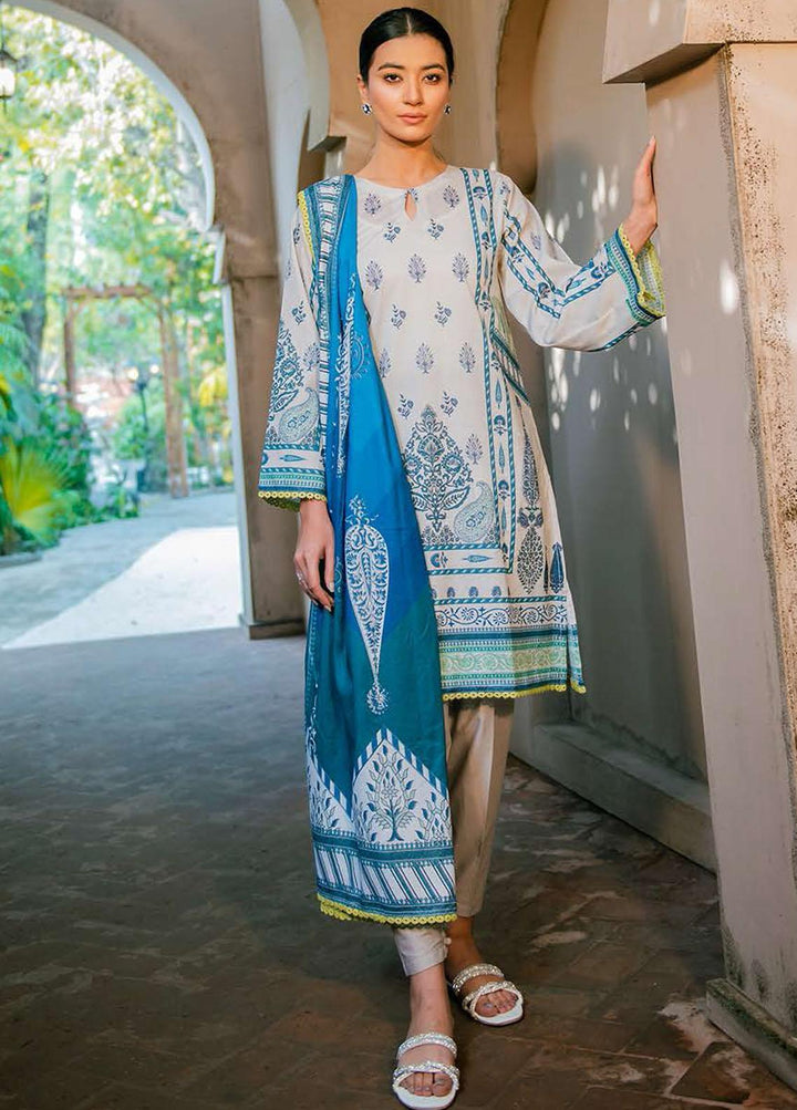 Daily Lawn By Cross Stitch Printed Lawn Suits Unstitched 3 Piece CS22DL 04 CRYSTAL GLORY - Summer Collection