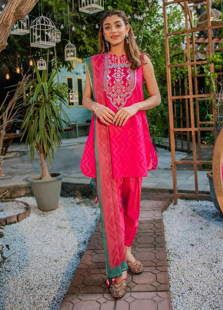 Daily Lawn By Cross Stitch Printed Lawn Suits Unstitched 3 Piece CS22DL 08 BLOOMING ROSE - Summer Collection