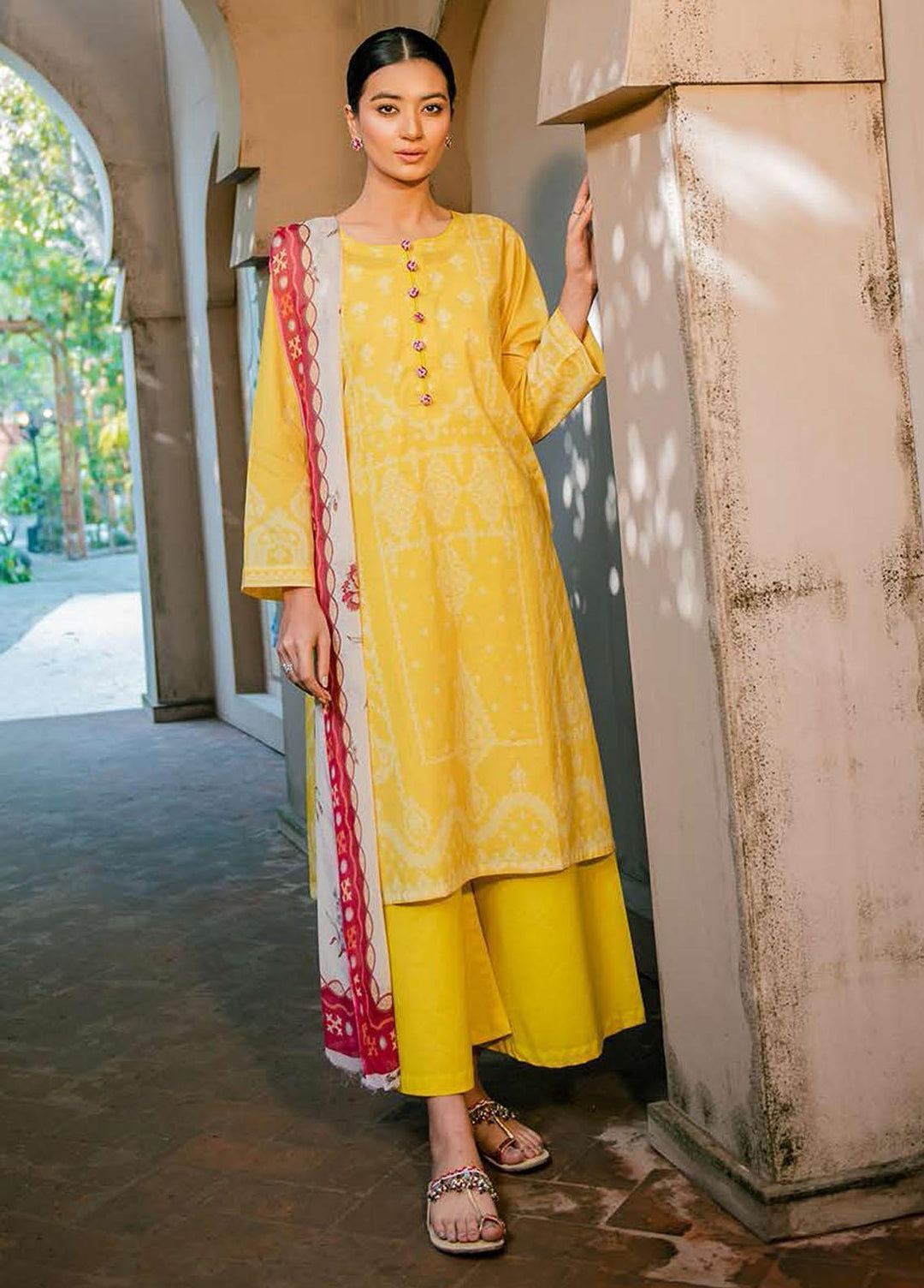 Daily Lawn By Cross Stitch Printed Lawn Suits Unstitched 3 Piece CS22DL 11 ETHEREAL GLOW - Summer Collection