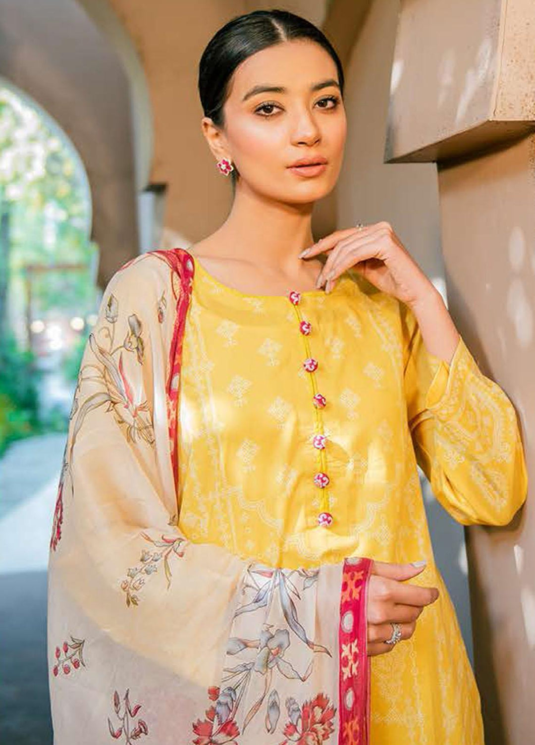 Daily Lawn By Cross Stitch Printed Lawn Suits Unstitched 3 Piece CS22DL 11 ETHEREAL GLOW - Summer Collection