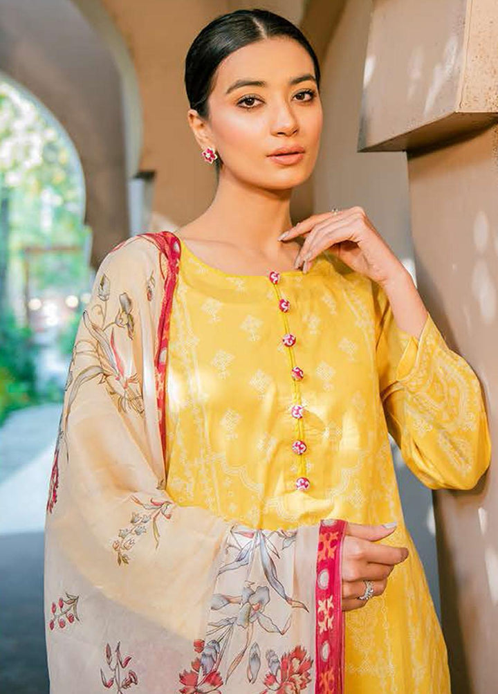 Daily Lawn By Cross Stitch Printed Lawn Suits Unstitched 3 Piece CS22DL 11 ETHEREAL GLOW - Summer Collection