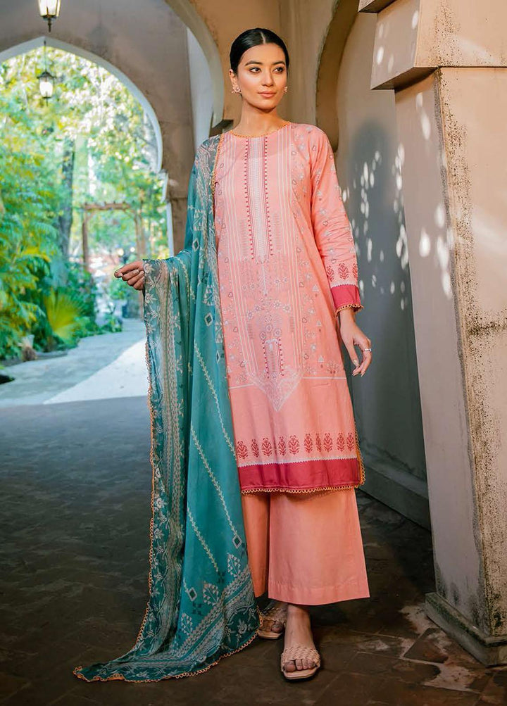 Daily Lawn By Cross Stitch Printed Lawn Suits Unstitched 3 Piece CS22DL 12 ETHNIC ALLEY - Summer Collection