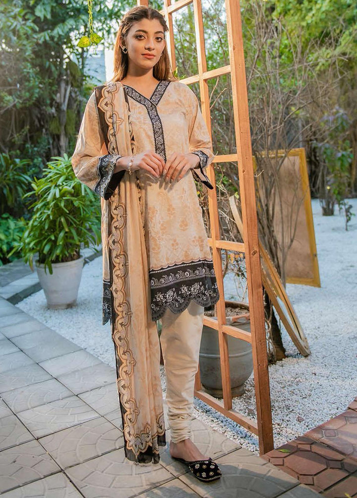 Daily Lawn By Cross Stitch Printed Lawn Suits Unstitched 3 Piece CS22DL 13 MUGHAL CHARM - Summer Collection