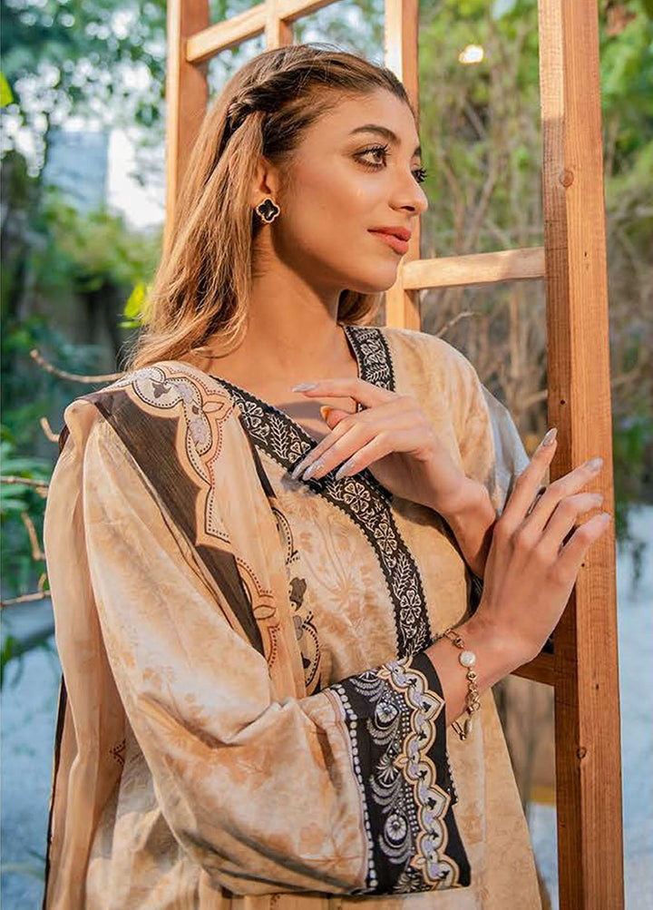 Daily Lawn By Cross Stitch Printed Lawn Suits Unstitched 3 Piece CS22DL 13 MUGHAL CHARM - Summer Collection