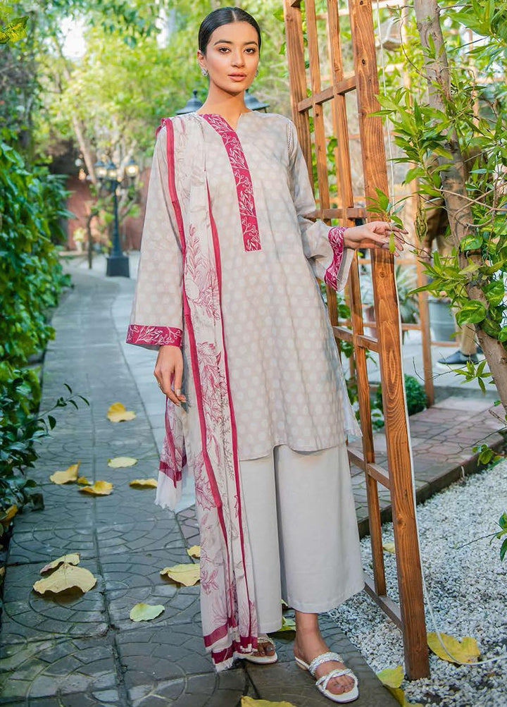 Daily Lawn By Cross Stitch Printed Lawn Suits Unstitched 3 Piece CS22DL 14 VINTAGE FLECK - Summer Collection