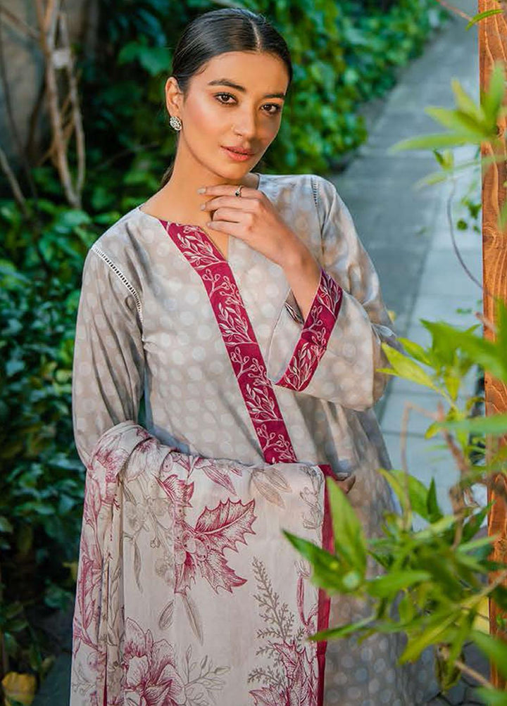 Daily Lawn By Cross Stitch Printed Lawn Suits Unstitched 3 Piece CS22DL 14 VINTAGE FLECK - Summer Collection