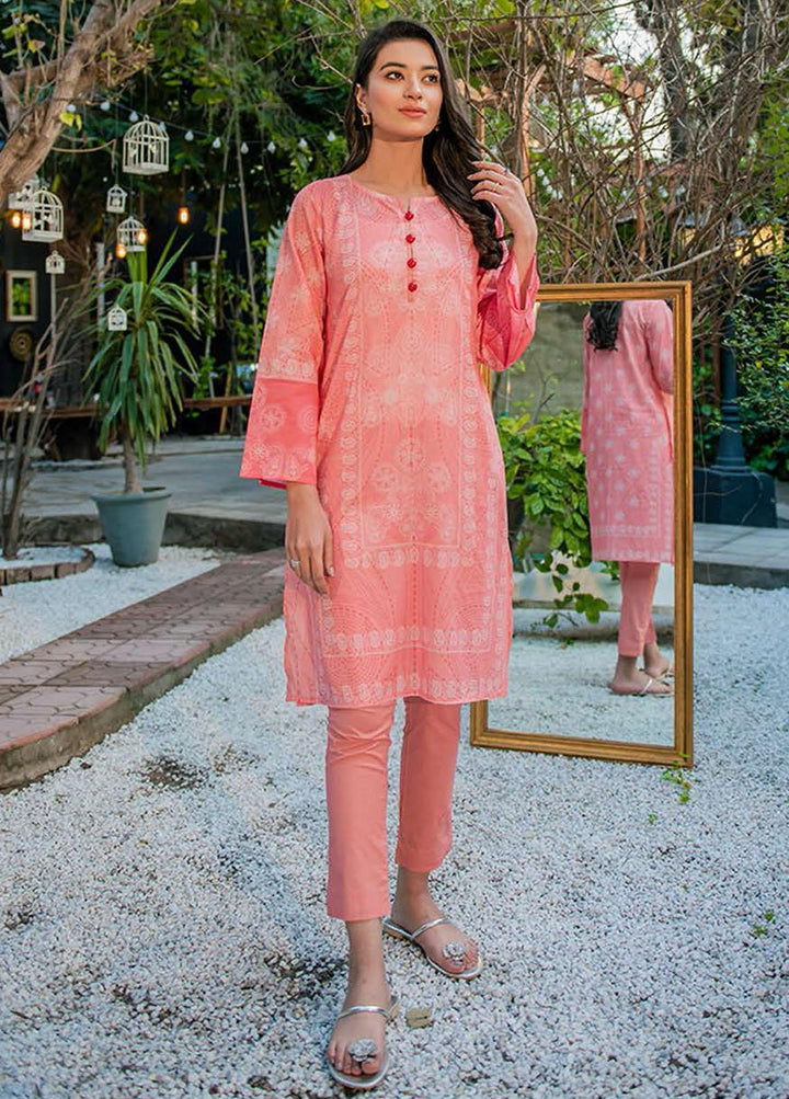 Daily Lawn By Cross Stitch Printed Lawn Suits Unstitched 2 Piece CS22DL 15 CORAL SPECK - Summer Collection