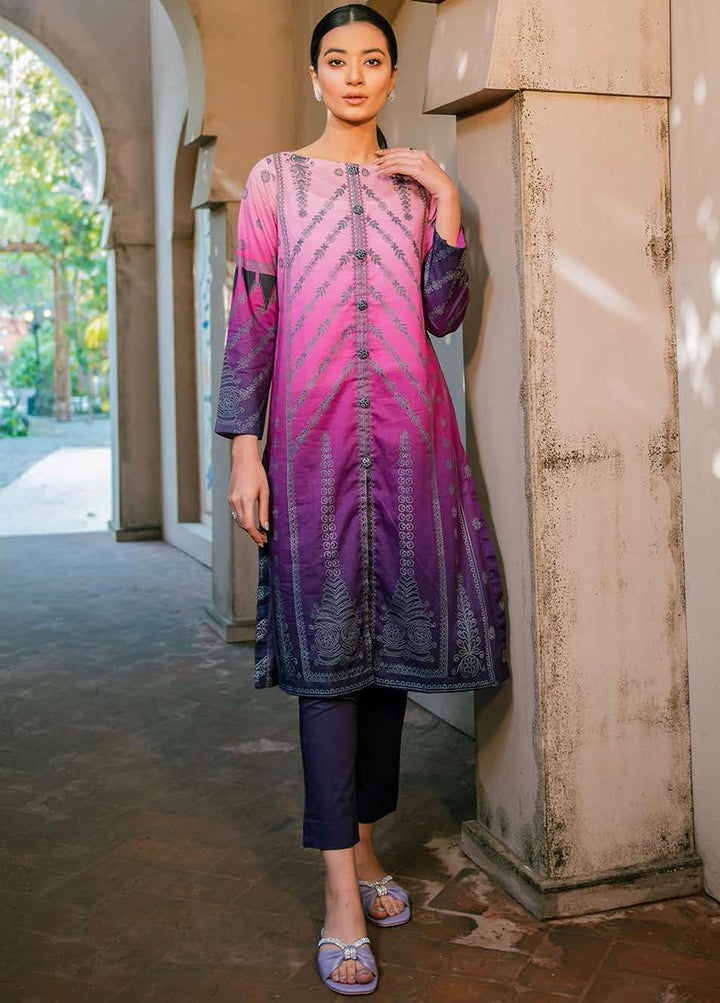 Daily Lawn By Cross Stitch Printed Lawn Suits Unstitched 2 Piece CS22DL 17 HAZEL PLUM - Summer Collection