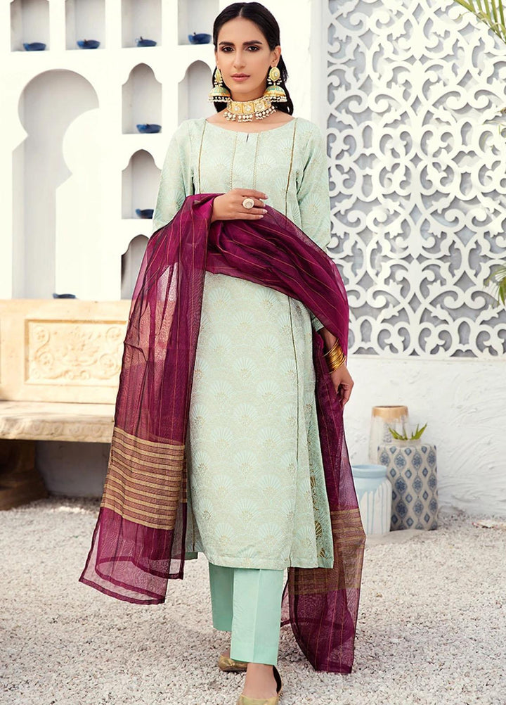 Cross Stitch Jacquard Cotton Suits Unstitched 3 Piece CS21J 06 DAWN LUSTER - Summer Collection