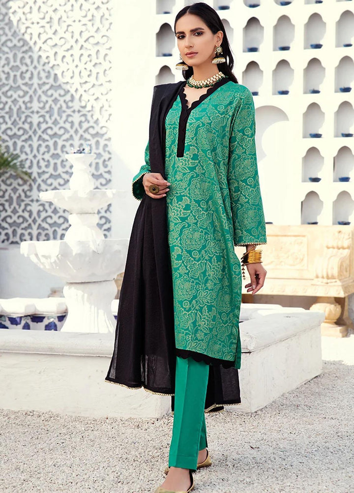 Cross Stitch Jacquard Cotton Suits Unstitched 3 Piece CS21J 09 RAVEN BAY - Summer Collection