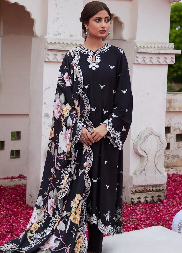 Cross Stitch Embroidered Khaddar Suits Unstitched 3 Piece CS23KL Black Forest - Winter Collection