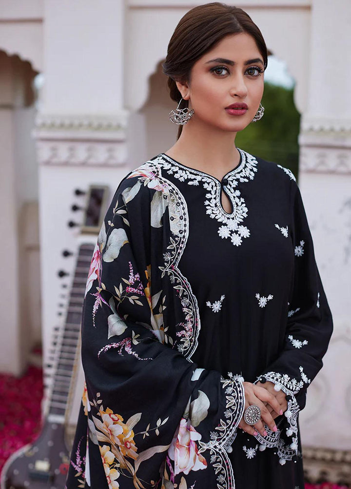 Cross Stitch Embroidered Khaddar Suits Unstitched 3 Piece CS23KL Black Forest - Winter Collection