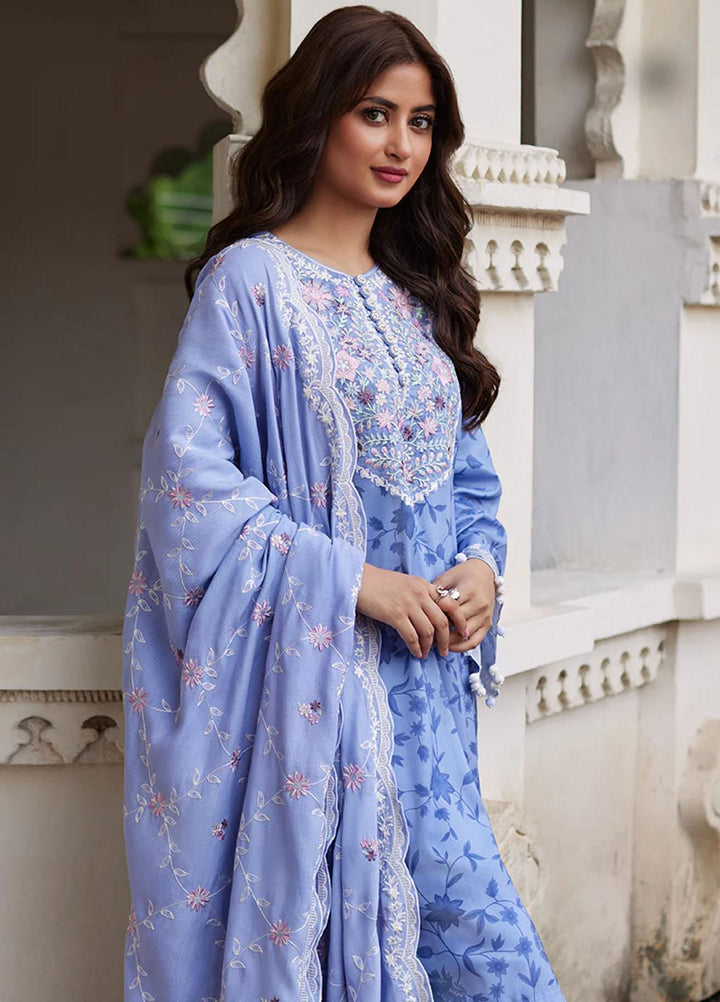 Cross Stitch Embroidered Linen Suits Unstitched 3 Piece CS23KL Cosmic Sky - Winter Collection