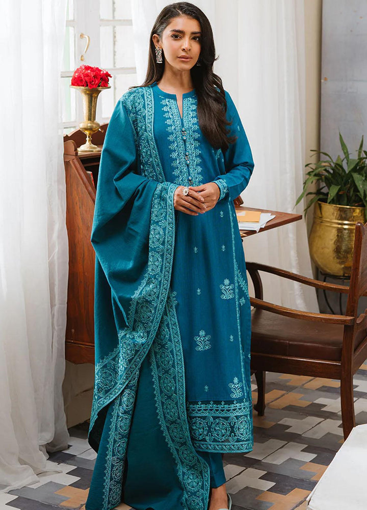 Cross Stitch Embroidered Khaddar Suits Unstitched 3 Piece CS23KL Ethnic Groove - Winter Collection