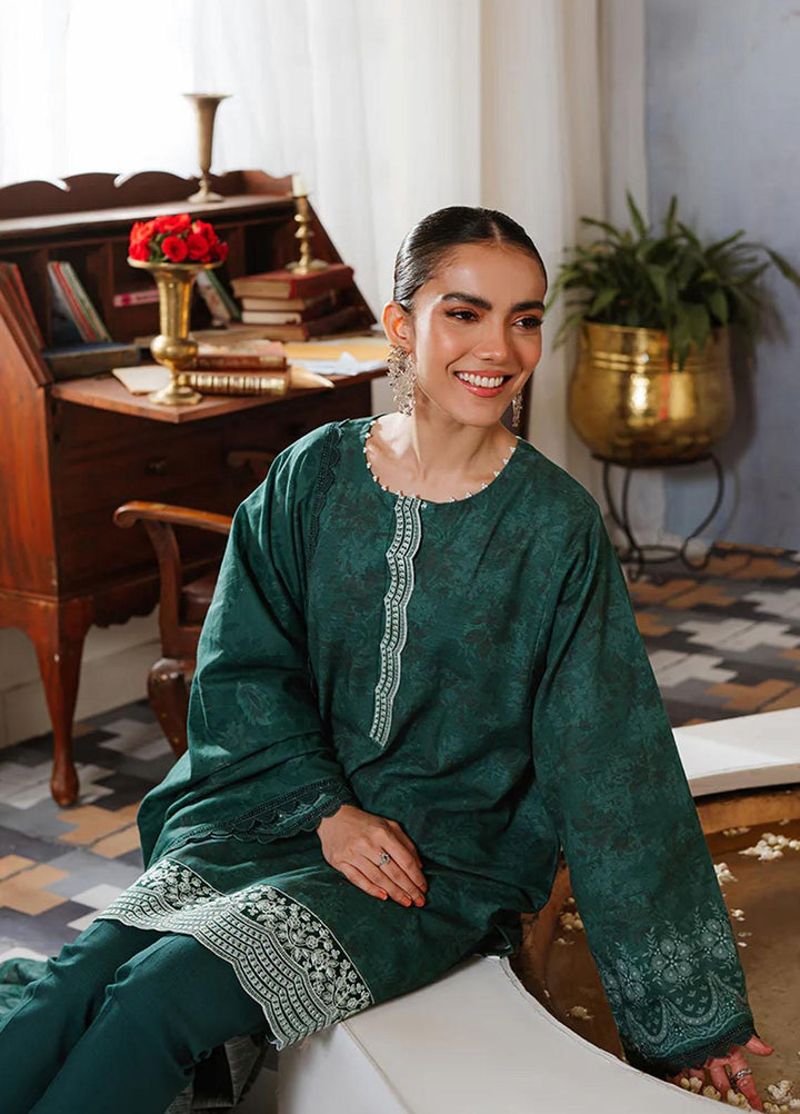 Cross Stitch Embroidered Khaddar Suits Unstitched 3 Piece CS23KL Pine Forest - Winter Collection
