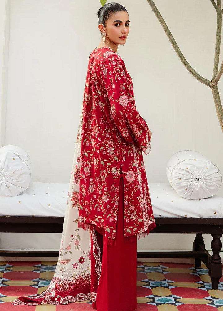 Cross Stitch Embroidered Linen Suits Unstitched 3 Piece CS23KL Misty Bloom - Winter Collection