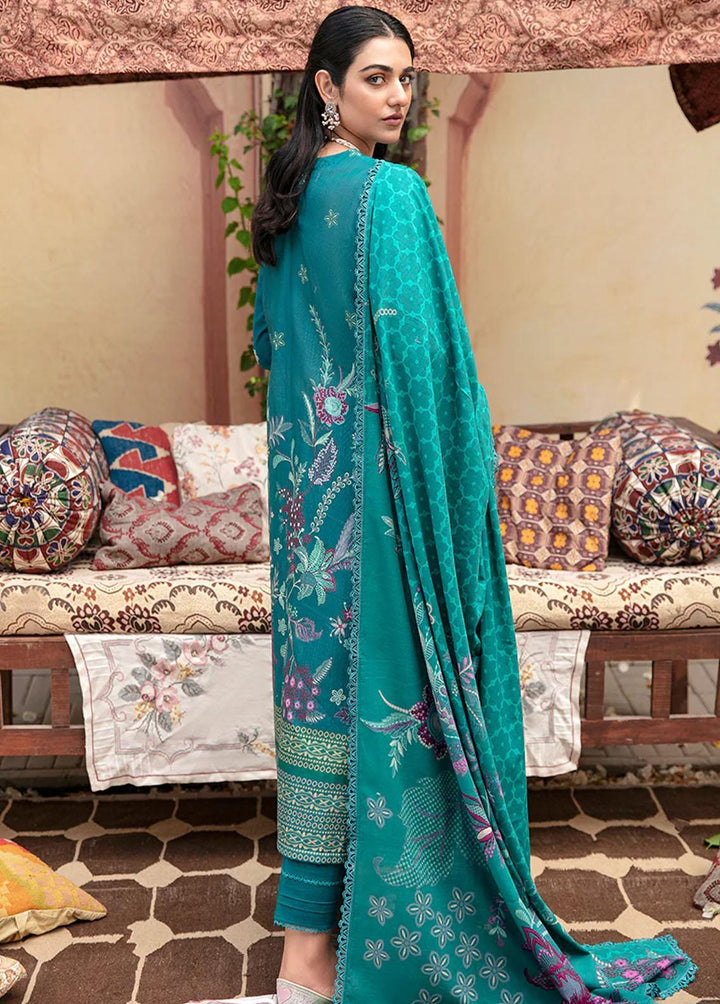 Cross Stitch Embroidered Khaddar Suits Unstitched 3 Piece CS22W 05 Garland Bloom - Winter Collection