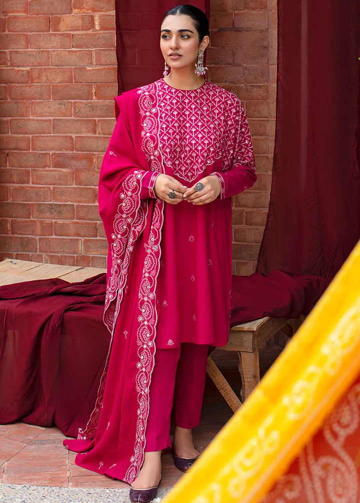 Cross Stitch Embroidered Linen Suits Unstitched 3 Piece CS22W 05 Radiant Haze - Winter Collection