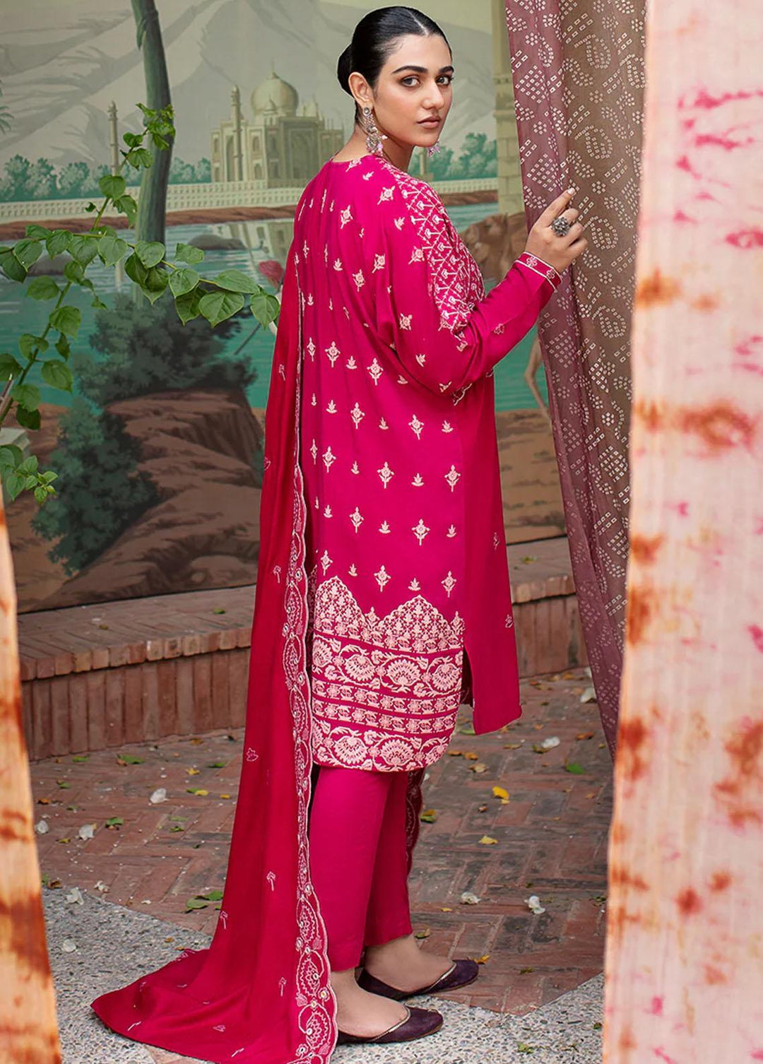 Cross Stitch Embroidered Linen Suits Unstitched 3 Piece CS22W 05 Radiant Haze - Winter Collection