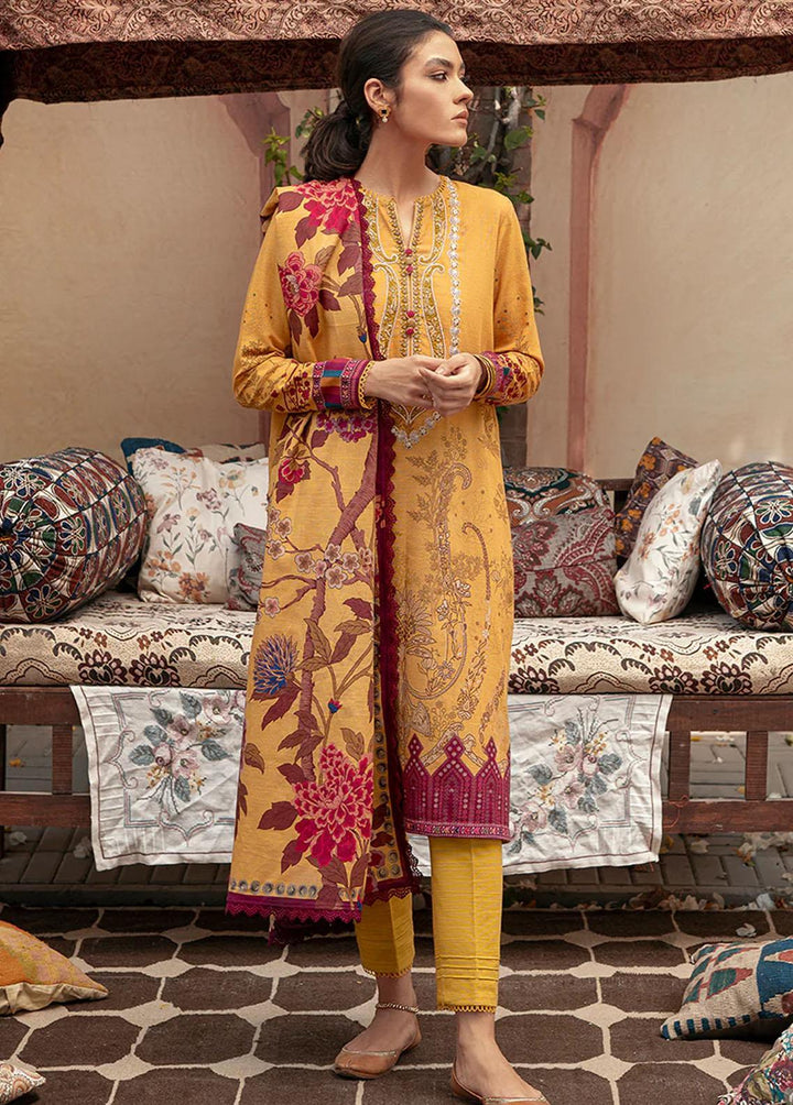 Cross Stitch Embroidered Khaddar Suits Unstitched 3 Piece CS22W 06 Amber Glow - Winter Collection
