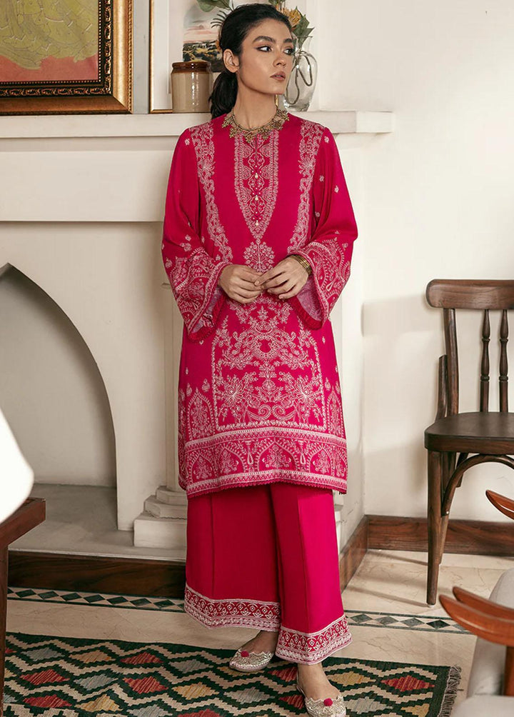 Cross Stitch Embroidered Linen Suits Unstitched 2 Piece CS22W 09 Bay Breeze - Winter Collection