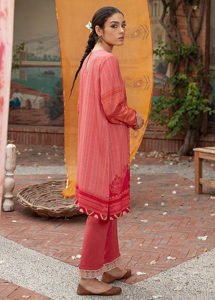 Cross Stitch Embroidered Linen Suits Unstitched 2 Piece CS22W 10 Clader Carmine - Winter Collection