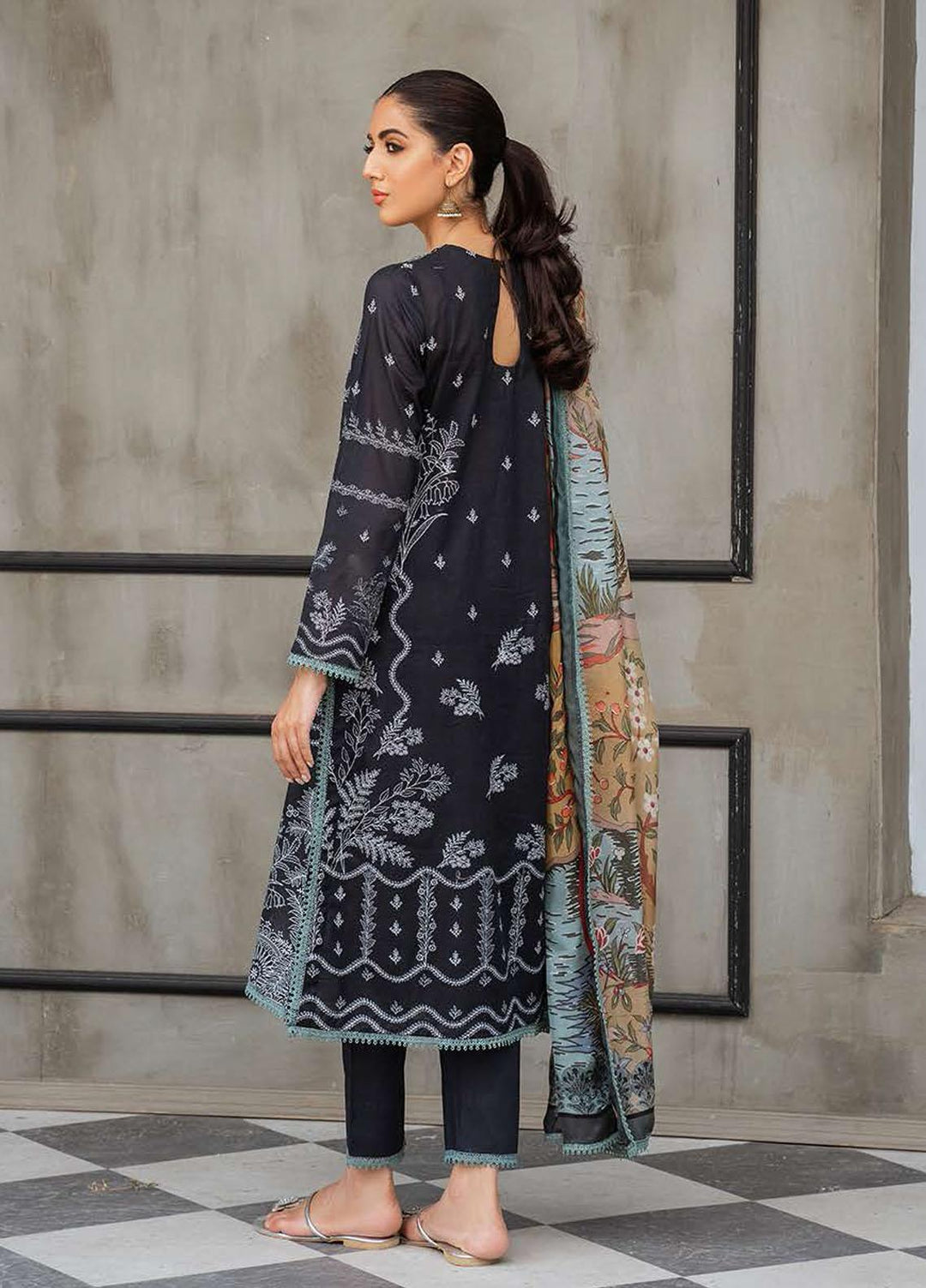 Cross Stitch Embroidered Lawn Suits Unstitched 3 Piece CS21SE D-03 EDEN EVE - Summer Collection