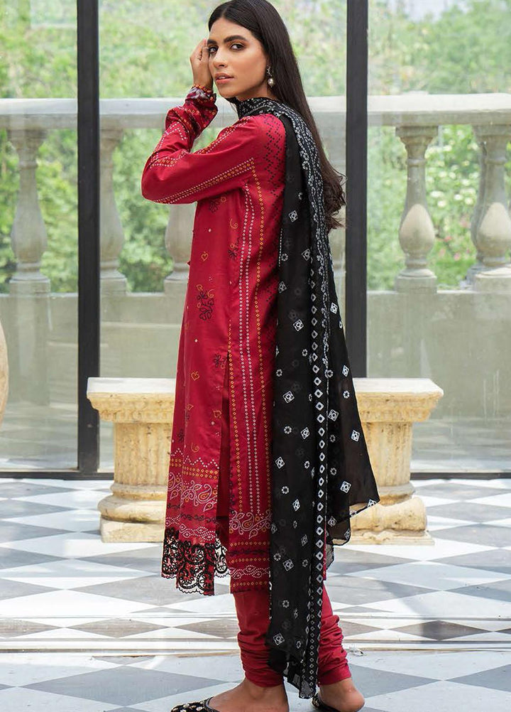 Cross Stitch Embroidered Lawn Suits Unstitched 3 Piece CS21SE D-06 FESTAL ORNATE - Summer Collection