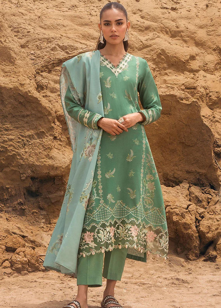 Cross Stitch Embroidered Cotton satin Suits Unstitched 3 Piece CS23CS D-11 Dream Ornate - Premium Collection