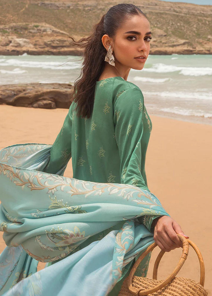 Cross Stitch Embroidered Cotton satin Suits Unstitched 3 Piece CS23CS D-11 Dream Ornate - Premium Collection