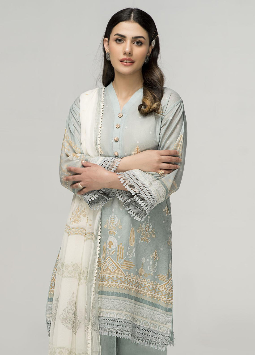Crystal by Ittehad Textiles Digital Printed Lawn Suits Unstitched 2 Piece IT22CRP LF-DC1-2208 - Summer Collection